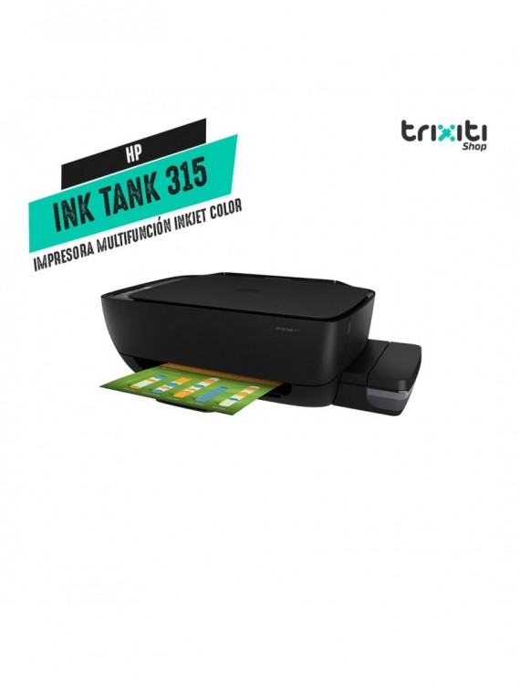 Impresora multifunción Inkjet color - HP - Ink Tank 315 - Sist. Continuo - USB