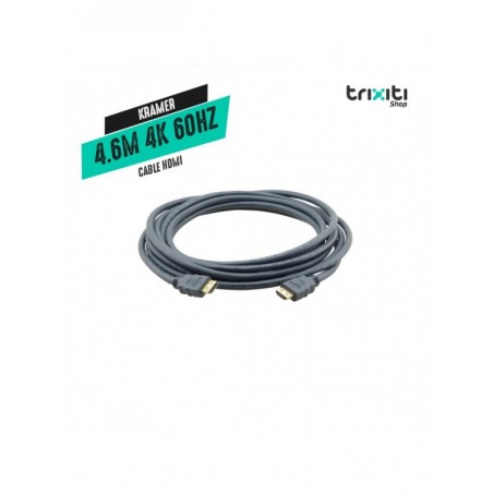 Cable HDMI - Kramer - 4K@60Hz (4:4:4) alta velocidad - 4.6 mts - Conectores K-Lock