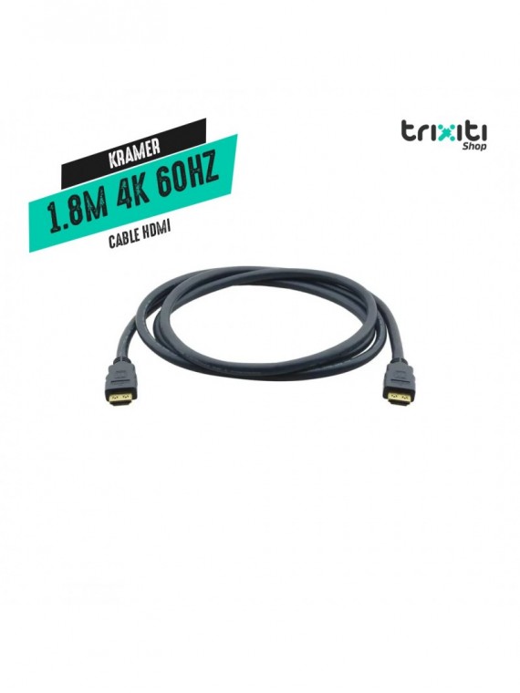 Cable HDMI - Kramer - 4K@60Hz (4:4:4) alta velocidad - 1.8 mts - Conectores K-Lock