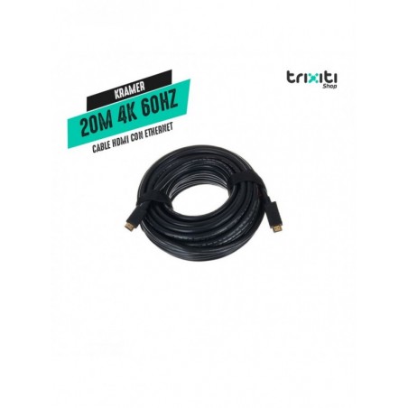 Cable HDMI con ethernet - Kramer - 4K@60Hz (4:4:4) alta velocidad - 20 mts