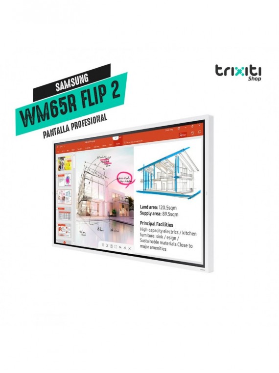 Pantalla profesional - Samsung - Smart Signage Interactive WM65R FLIP 2 - LFD 65" 4K UHD - Touchscreen