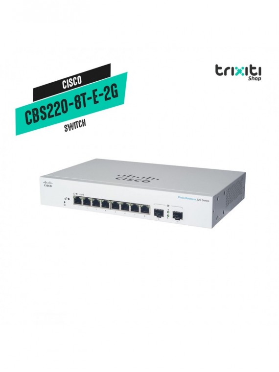 Switch - Cisco - Small Business CBS220-8T-E-2G - 8 puertos gigabit + 2 SFP gigabit
