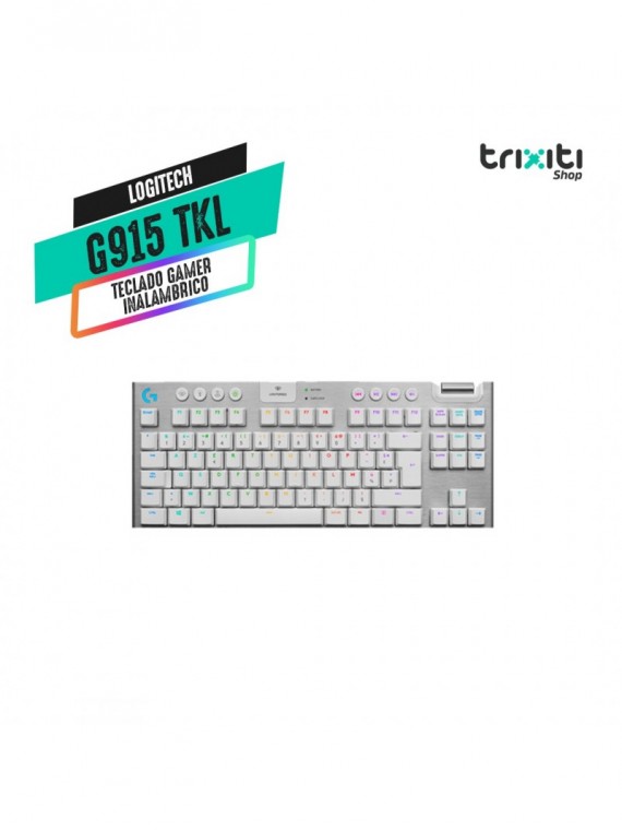 Teclado gamer inalámbrico - Logitech - G915 TKL Mechanical - White