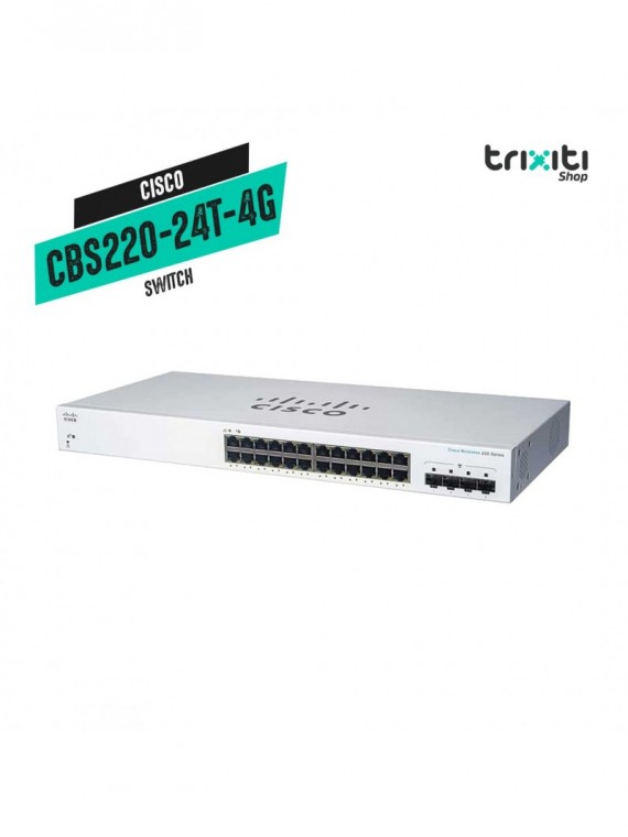 Switch - Cisco - Small Business CBS220-24T-4G - 24 puertos gigabit + 4 SFP gigabit