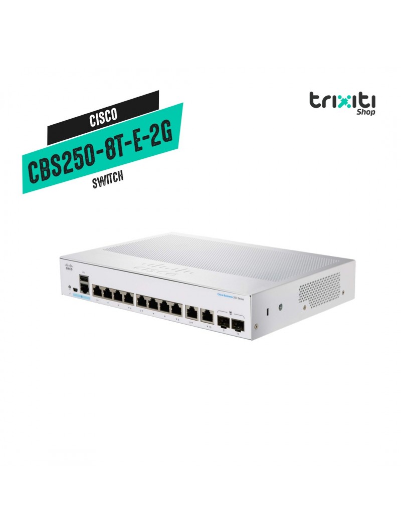 Switch - Cisco - Small Business CBS250-8T-E-2G - 8 puertos gigabit + 2 SFP gigabit