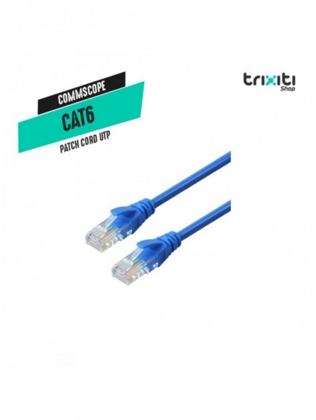 Patch cord UTP - Commscope - CAT6 U/UTP RJ45 a RJ45 - 2.4 mts - Blue