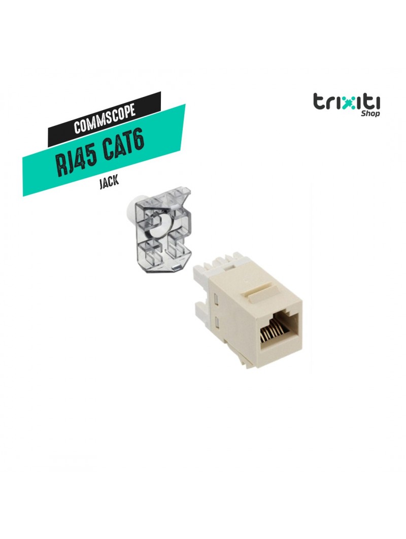 Jack - Commscope - RJ45 CAT6 - Sin blindaje/Sin cubierta - Beige