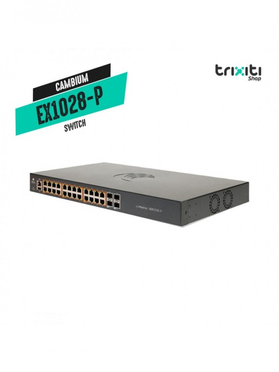 Switch - Cambium Networks - cnMatrix EX1028-P - Switch administrable 24 puertos Gigabit PoE