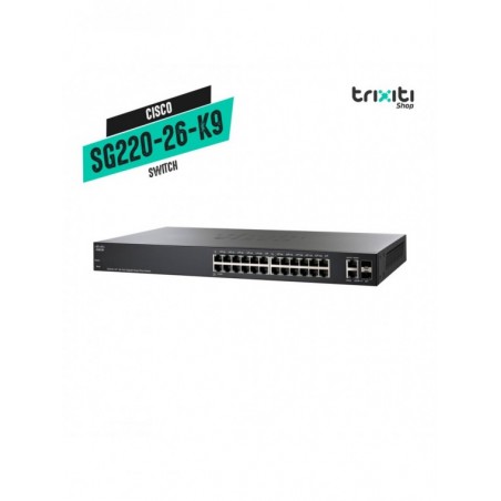Switch - Cisco - Small Business SG220-26-K9 - 24 puertos gigabit + 2 SFP gigabit