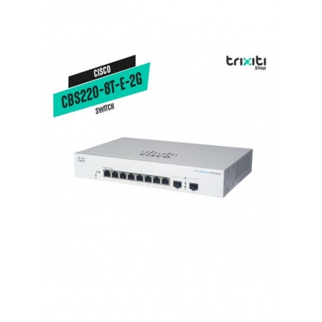 Switch - Cisco - Small Business CBS220-8T-E-2G - 8 puertos gigabit + 2 SFP gigabit