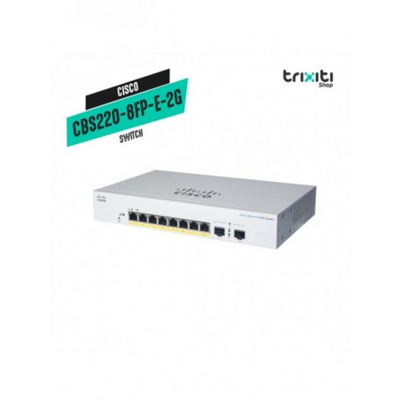 Switch - Cisco - Small Business CBS220-8FP-E-2G - 8 puertos gigabit + 2 SFP gigabit - 130W