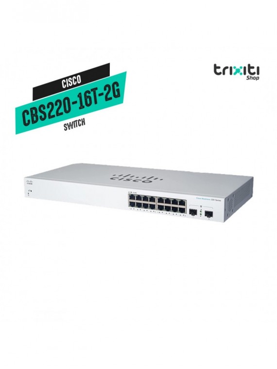 Switch - Cisco - Small Business CBS220-16T-2G - 16 puertos gigabit + 2 SFP gigabit