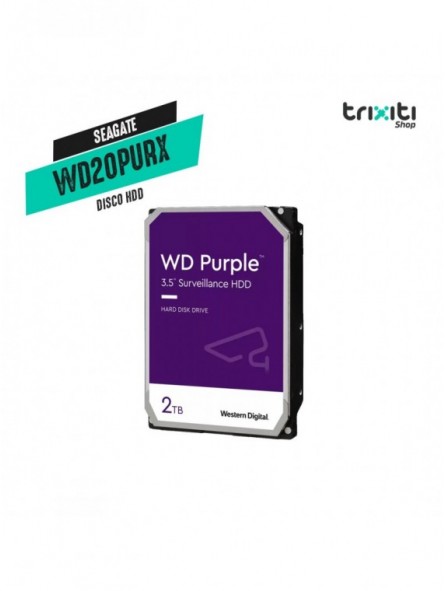 Disco HDD - Western Digital - Purple WD20PURX - Video Vigilancia 2 TB SATA III