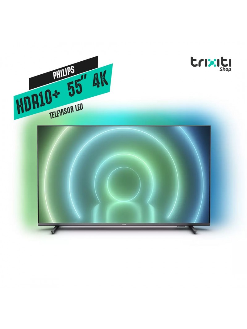 Televisor LED - Philips - Smart TV 55" 4K UHD AndroidTV HDR10+ & Ambilight
