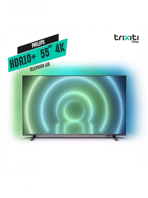 Televisor LED - Philips - Smart TV 55" 4K UHD AndroidTV HDR10+ & Ambilight