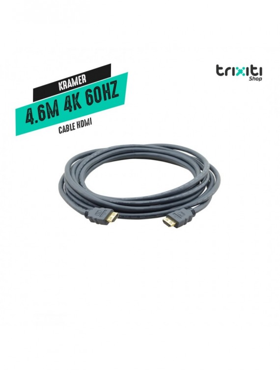 Cable HDMI - Kramer - 4K@60Hz (4:4:4) alta velocidad - 4.6 mts - Conectores K-Lock