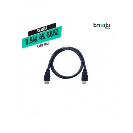 Cable HDMI - Kramer - 4K@60Hz (4:4:4) alta velocidad - 0.9 mts - Conectores K-Lock