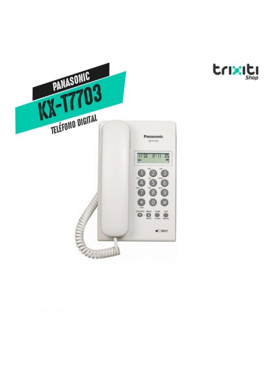 Teléfono digital - Panasonic - KX-T7703X - 2 Líneas LCD con CallerID - White