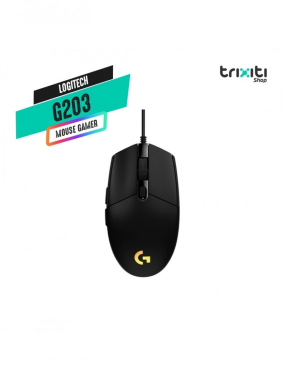 Mouse gamer - Logitech - G203 LightSync - Black