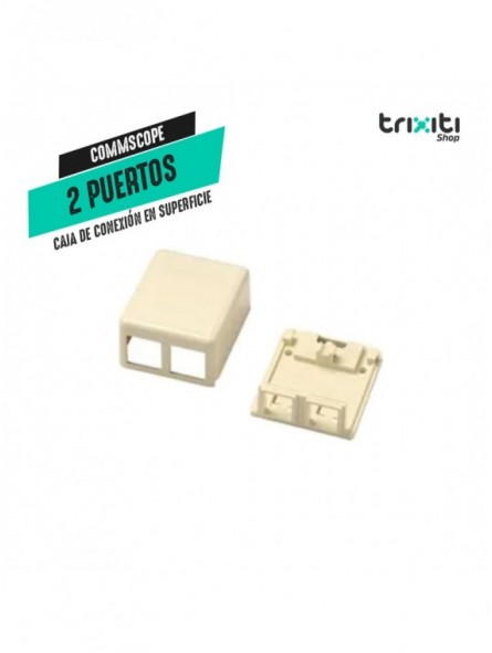 Caja de conexión en superficie - Commscope - 2 Puertos RJ45 - Descargada - Beige